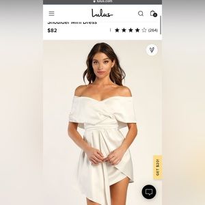 Off the shoulder mini dress